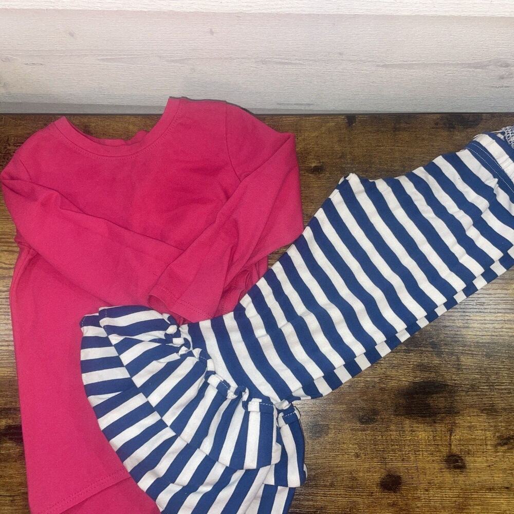 Girls Lot 2T Boutique Pants & Pink Top GUC